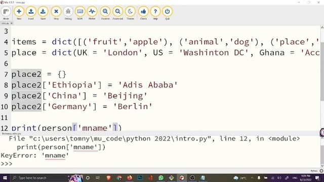 Python Dictionaries Lesson 18 смотреть онлайн