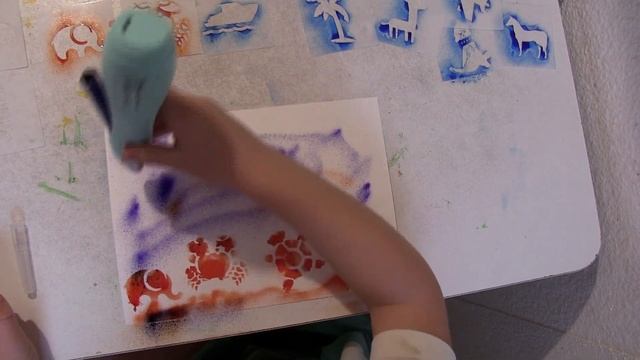 Рисуем распылением в дождливый день :) /Painting with spraying смотреть онлайн