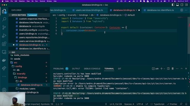 Node.js e princípios SOLID na prática - 6 - Inversify config смотреть онлайн