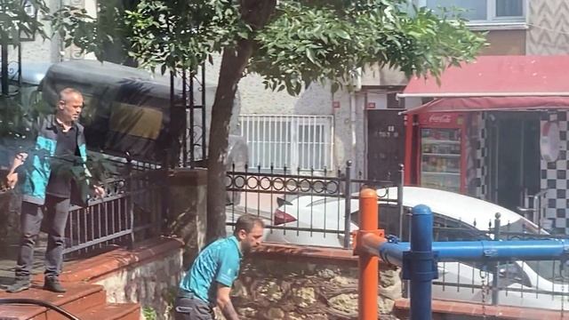 Утренняя мойка двора в Стамбуле, Турция / Morning Yard Wash in Istanbul, Turkey смотреть онлайн