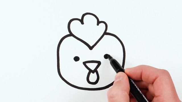 Рисуем фломастерами. Простой милый рисунок. Рисование для детей смотреть онлайн