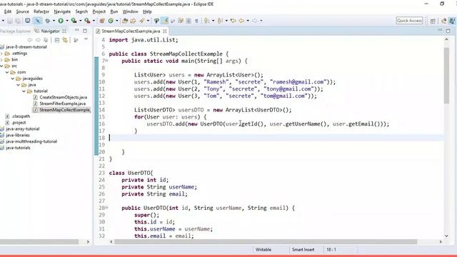 Java 8 Stream #4 - map() and collect() Example смотреть онлайн