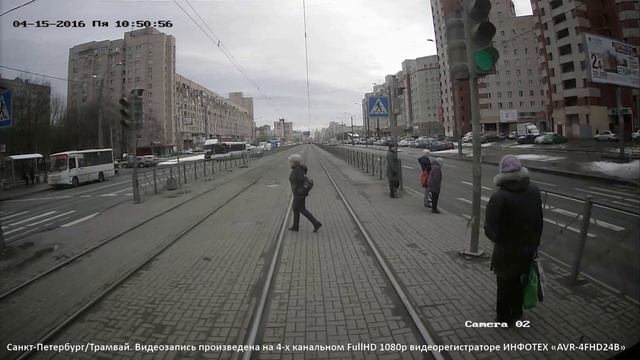Курсовая камера на трамвае | AVR-4FHD24B #ИНФОТЕХ