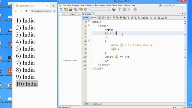 [While Loop and Do While Loop Difference in PHP] #Exit Control Loop Example Exit Control Loop in PH смотреть онлайн