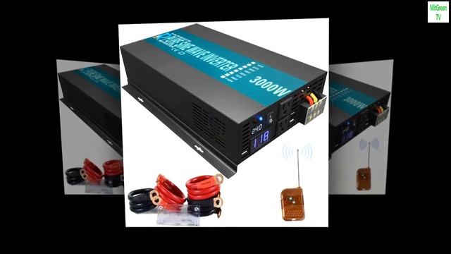 WZRELB 3000watt Pure Sine Wave Inverter 24V DC to 120V AC 60HZ with LED Display Wireless Remote смотреть онлайн