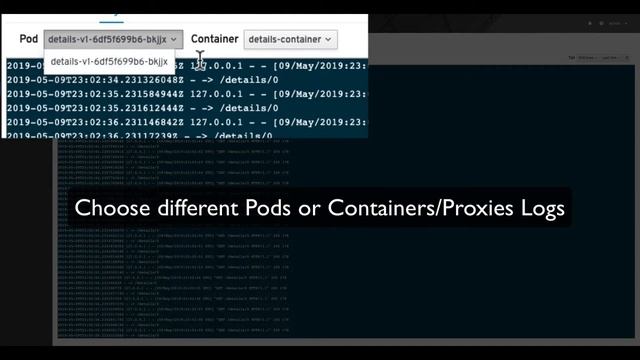 View the Pod and Envoy logs with Kiali смотреть онлайн
