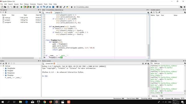 Pong Play with python and kivy смотреть онлайн