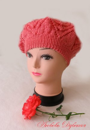 Летний берет спицами. Мастер класс