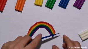 Как сделать РАДУГУ из пластилина. Мастер класс для детей. Поделки. Rainbow. Plasticine. DIY