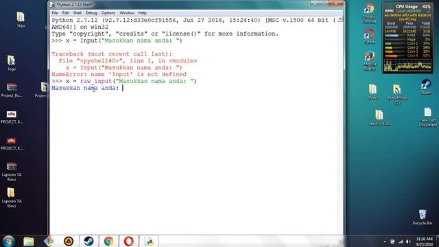 PYTHON 2.7 Tutorial Bahasa Indonesia - [6] RAW_INPUT смотреть онлайн
