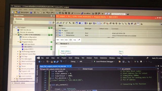 Basic PLC output control via C++ - Using S7-1200 PLC - See Description for source code download смотреть онлайн