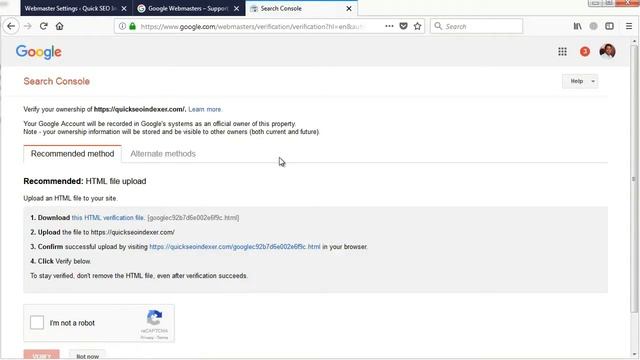 Google Webmaster Settings - Quick SEO Indexer by WpSaleBooster.Com смотреть онлайн