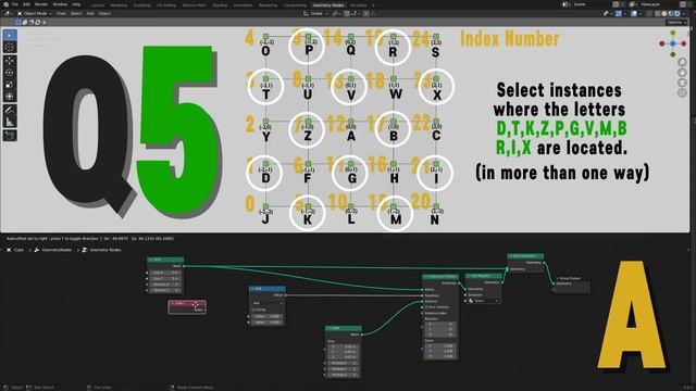 Select Desired instance (Geometry nodes, Blender 3+, Fields) смотреть онлайн