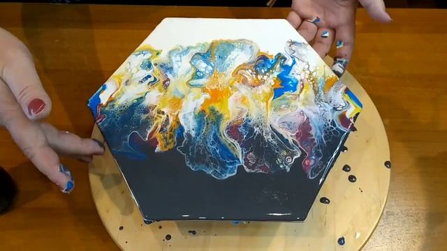 Акриловая заливка, Fluid Art на холсте. Техника рисования жидким акрилом. Acrylic Pouring смотреть онлайн