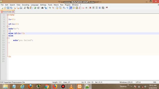 How to learn PHP Basics in hindi/urdu LESSON5 смотреть онлайн