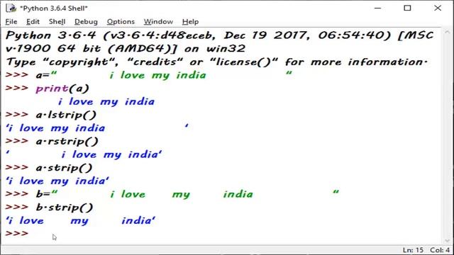 Stripping whitespaces in python | removing whitespace in python | lstrip() | rstrip() | strip() | смотреть онлайн