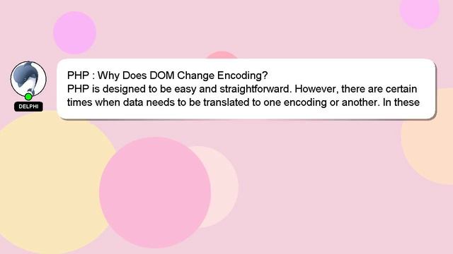PHP : Why Does DOM Change Encoding? смотреть онлайн