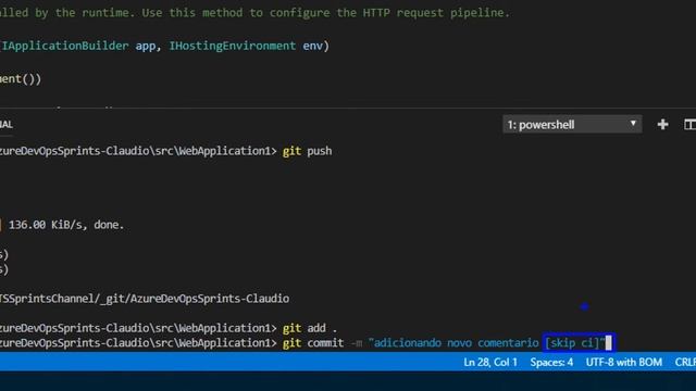 #azuredevopssprints 148 - Ignorar integração contínua (CI) para um commit смотреть онлайн