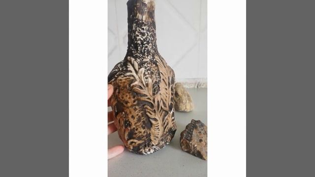 Декор бутылки соленым тестом смотреть онлайн