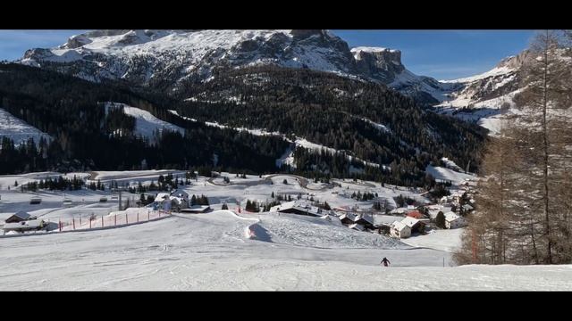 ALTA BADIA 03.02.2023: Abfahrt vom Col Alt nach Corvara über die rote Piste Nr. 4 in voller Länge смотреть онлайн