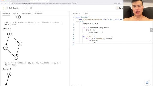1361. Validate Binary Tree Nodes - Day 17/31 Leetcode October Challenge смотреть онлайн