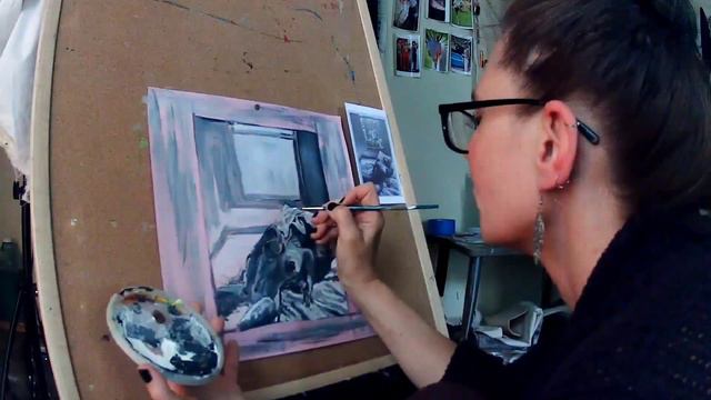 Time Lapse: "Sea Salt" Acrylic painting смотреть онлайн