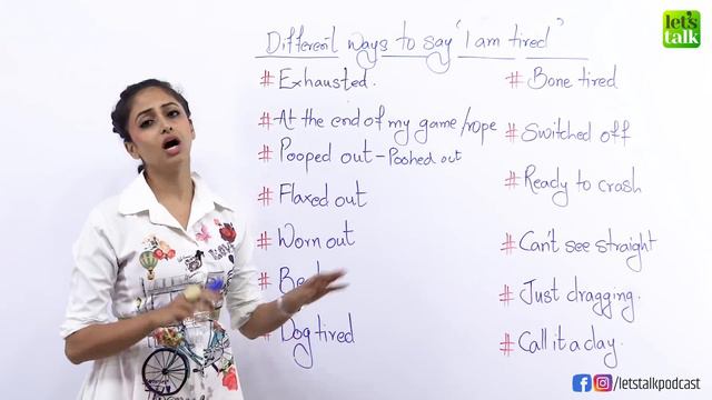 How Tired is your English Speaking? Interesting ways to say ‘I am tired’ - Learn English with Meera смотреть онлайн