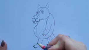 Как пошагово нарисовать стоящего волка из мультика «Жил был пес»
