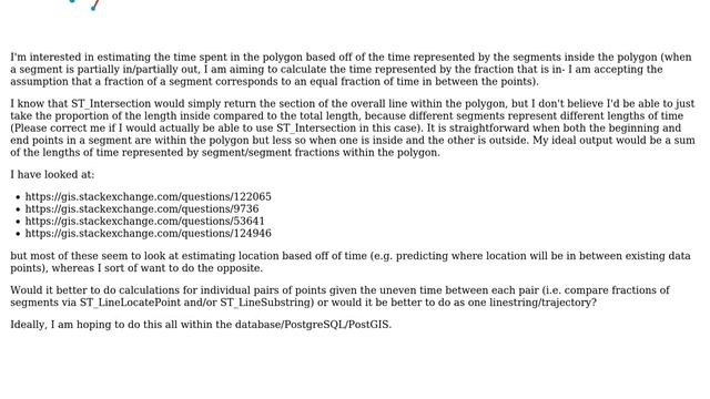 GIS: How to estimate time spent within a location using GPS/timestamp data in PostGIS? смотреть онлайн