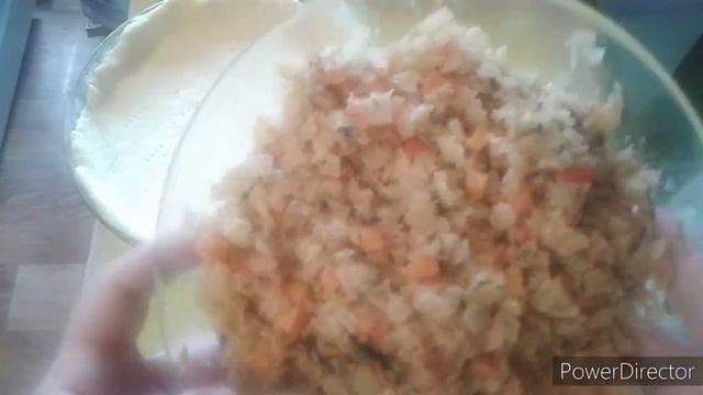 Открытый пирог с капустой на песочном тесте . Киш с капустой. смотреть онлайн