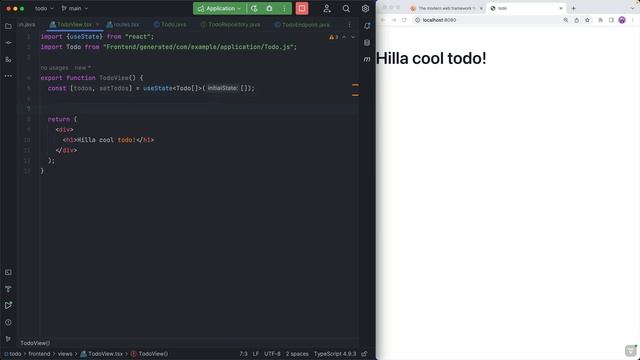 Full-stack React + Spring Boot app tutorial 2023 [Java + TypeScript + Hilla] смотреть онлайн