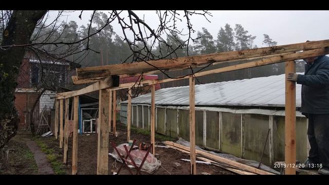 ТЕПЛИЦА 10х3 для рассады постройка из бруса ЧАСТЬ 1(во второй части печка) смотреть онлайн