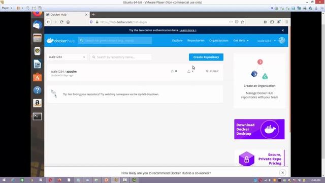 Scalebyte - Apache Configuration on Container & push to DockerHub смотреть онлайн