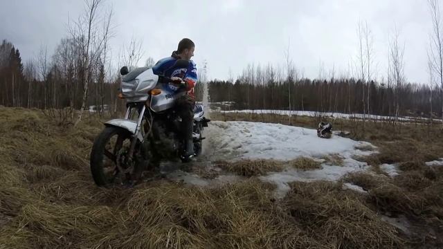 Первый опыт GoPro. Покатушки на мото. смотреть онлайн