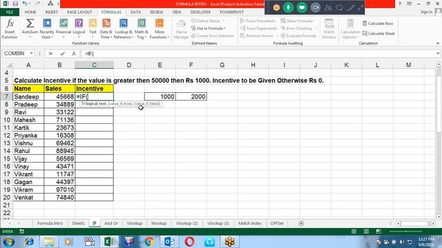 Formula Introduction-I Microsoft Excel Training Call 9718724322 смотреть онлайн