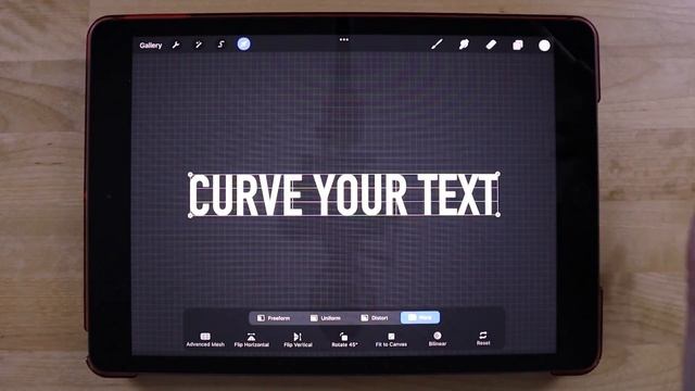Curve Text In Procreate смотреть онлайн