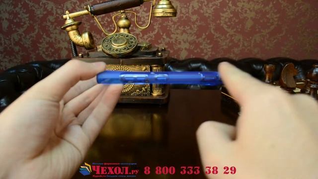Фирменная ультра-тонкая силиконовая задняя панель-чехол-накладка для Nokia Lumia 920 синяя смотреть онлайн