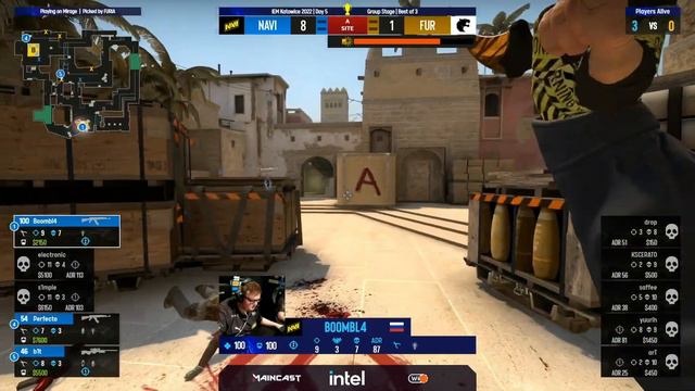 NAVI против FURIA | MIRAGE L IEM Katowice 2022