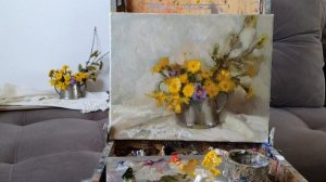 Весенний букетик. Живопись.