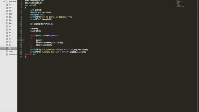 C Program Sin(x) using Taylor series смотреть онлайн