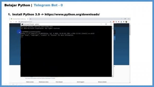 0. Install Python 3.9.0 , Sublimetext dan pyTelegramBotAPI