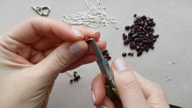Мастер-класс. Браслет гранат. Своими руками. Handmade. Bracelet. смотреть онлайн