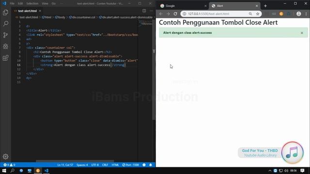 Penggunaan Tombol Close Alert dengan Class Bootstrap смотреть онлайн