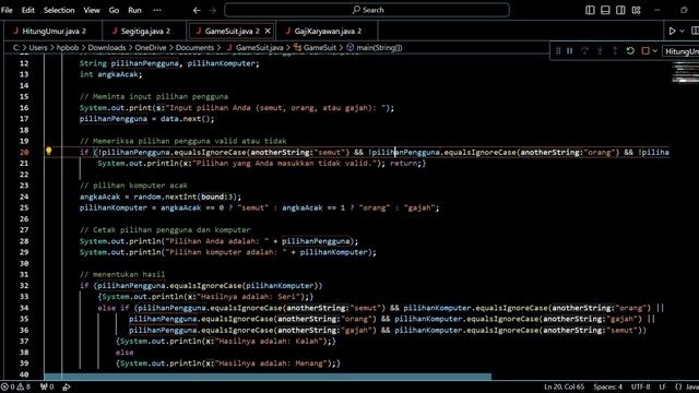 PROGAM JAVA HITUNG UMUR, JENIS SEGITIGA, GAME SUIT, GAJI KARYAWAN (PRAKTIKUM ALGORITMA PEMROGAMAN) смотреть онлайн