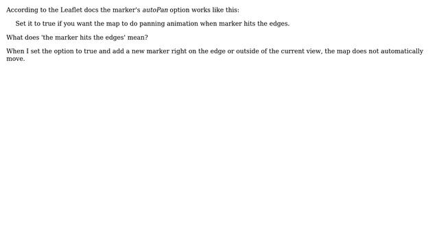 GIS: Leaflet Marker autoPan option смотреть онлайн