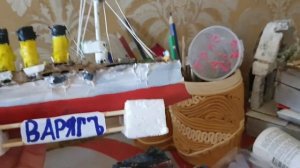 доделоный крейсер РОССИЙСКОЙ ИМПЕРИИ диорама с советской атомной подводной лодкой К-19