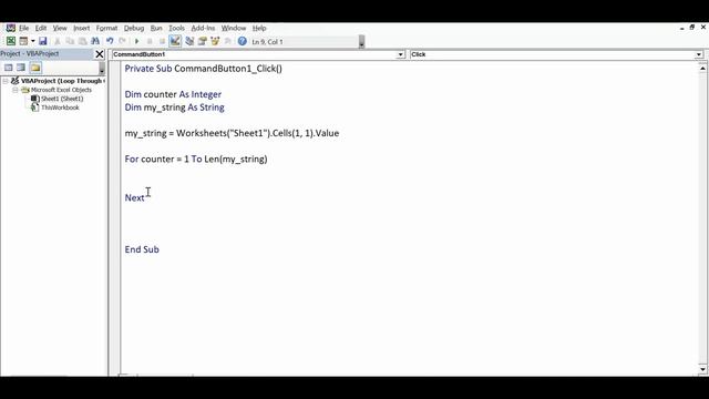 VBA to Loop Through Each Character in a String - Excel VBA Text Mining String Functions смотреть онлайн