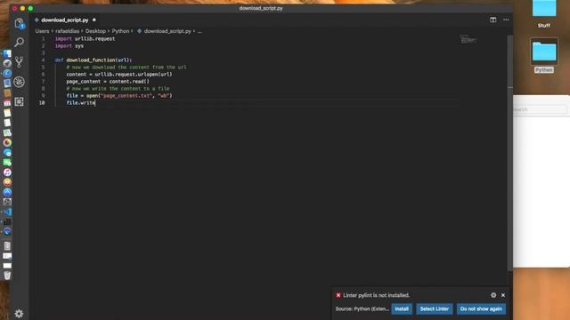 Python - How to download a webpage source code easily смотреть онлайн