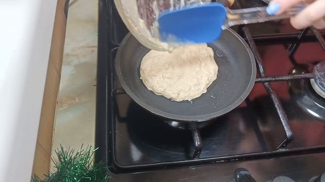 Быстро, просто, вкусно! Овсяноблин с начинкой!