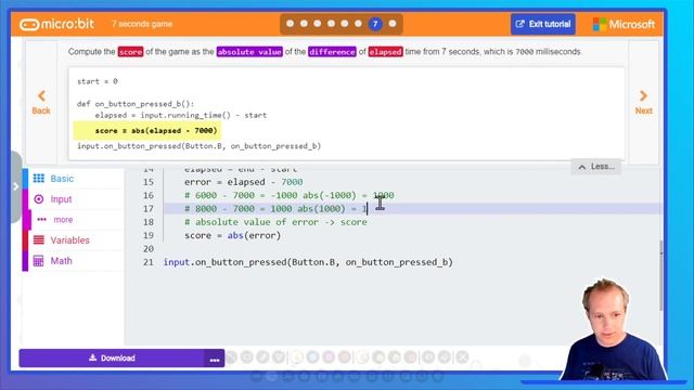 MakeCode Python for micro:bit - 7 seconds смотреть онлайн